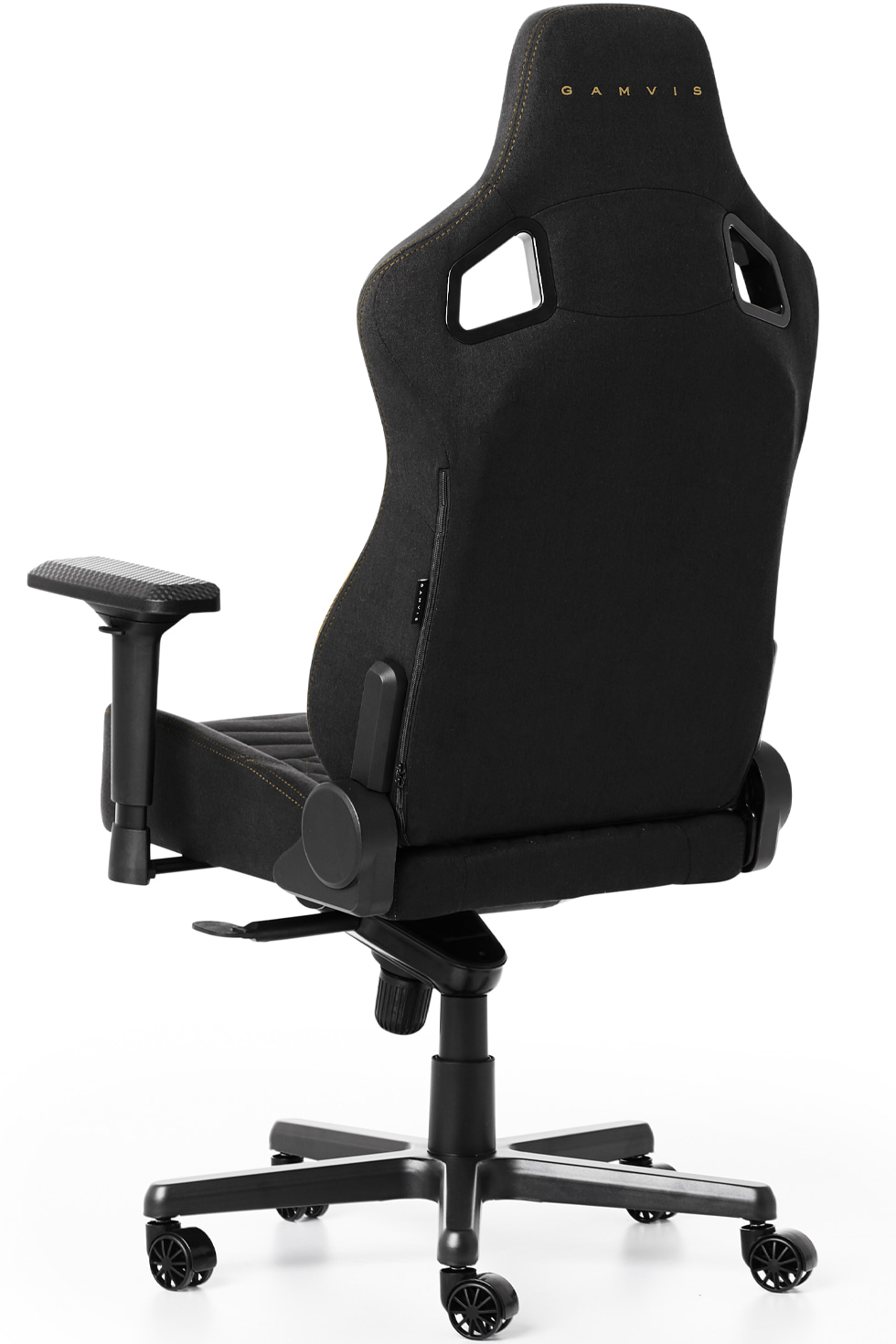 Gamvis ELITE 2.0 XL Fabric Gaming Chair – Black/Royal Gold