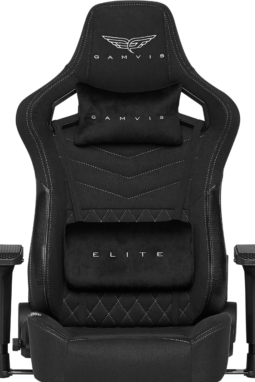 Gamvis ELITE 2.0 XL Fabric Gaming Chair – Black/Diamond White