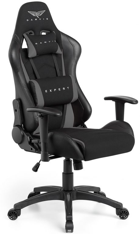 Gamvis Expert Gaming Chair Black Grey Fabric