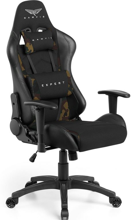 Gamvis EXPERT Fabric Gaming Chair - Black/Green Camo