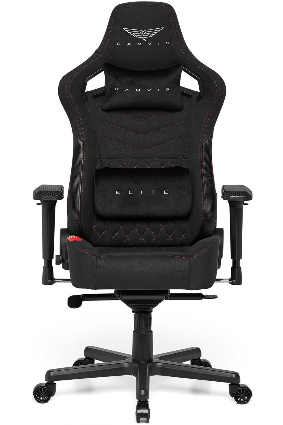 Gamvis Elite fabric gaming chair black red