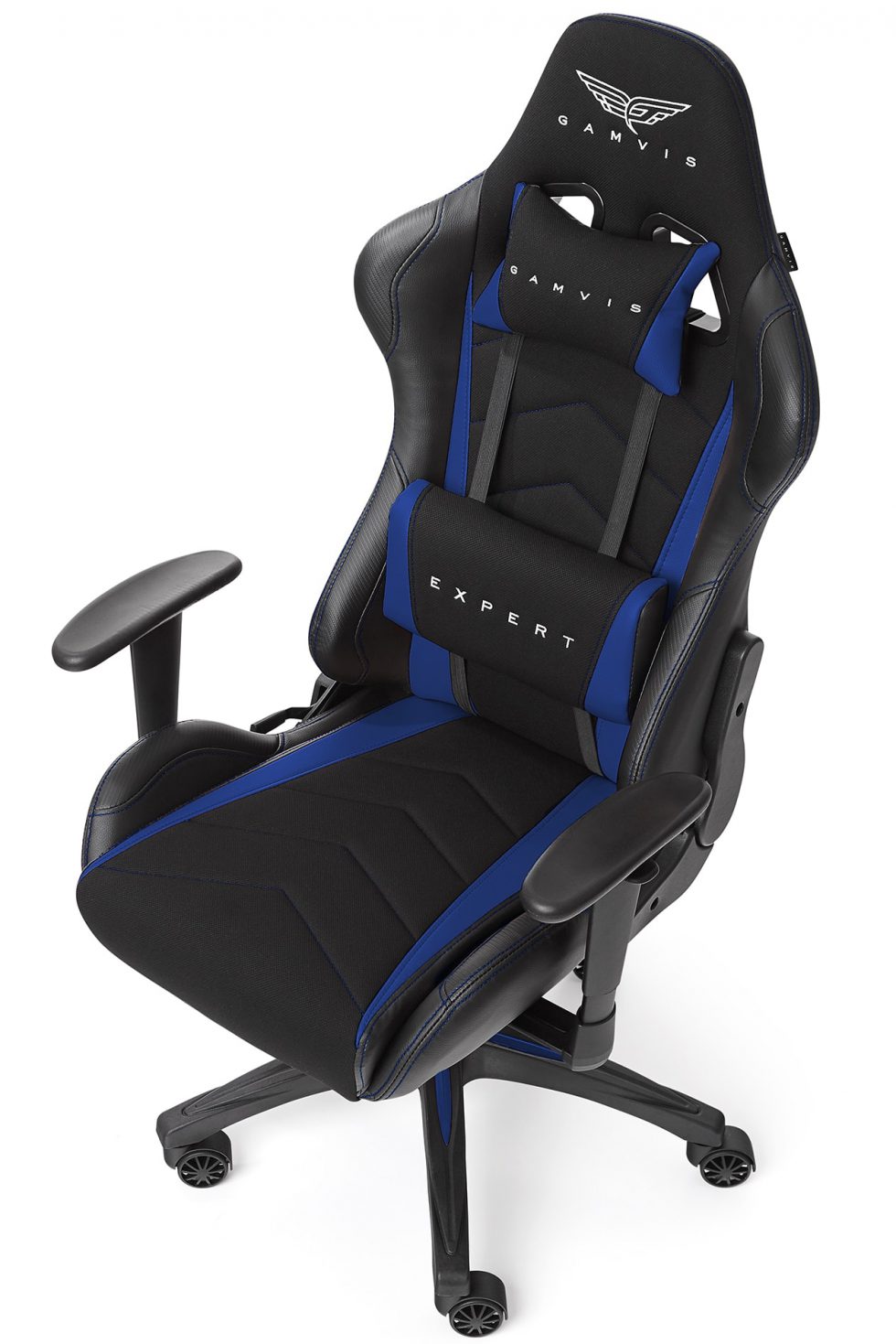 Gamvis Expert Gaming Chair Black Blue Fabric