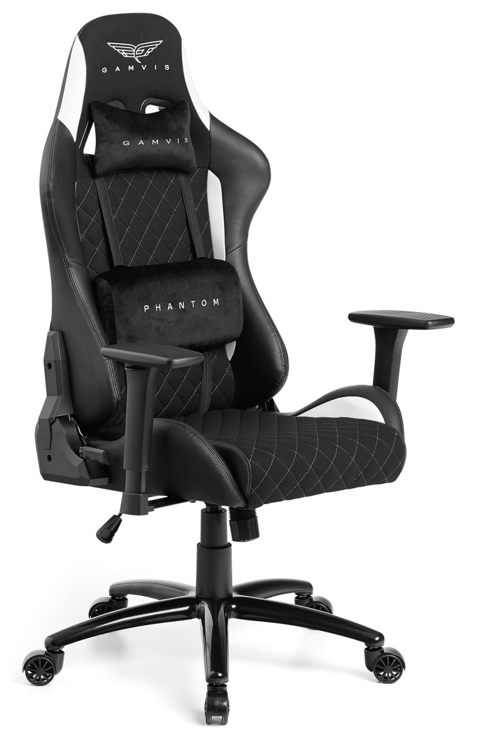 Gamvis PHANTOM Fabric Gaming Chair - Black/White